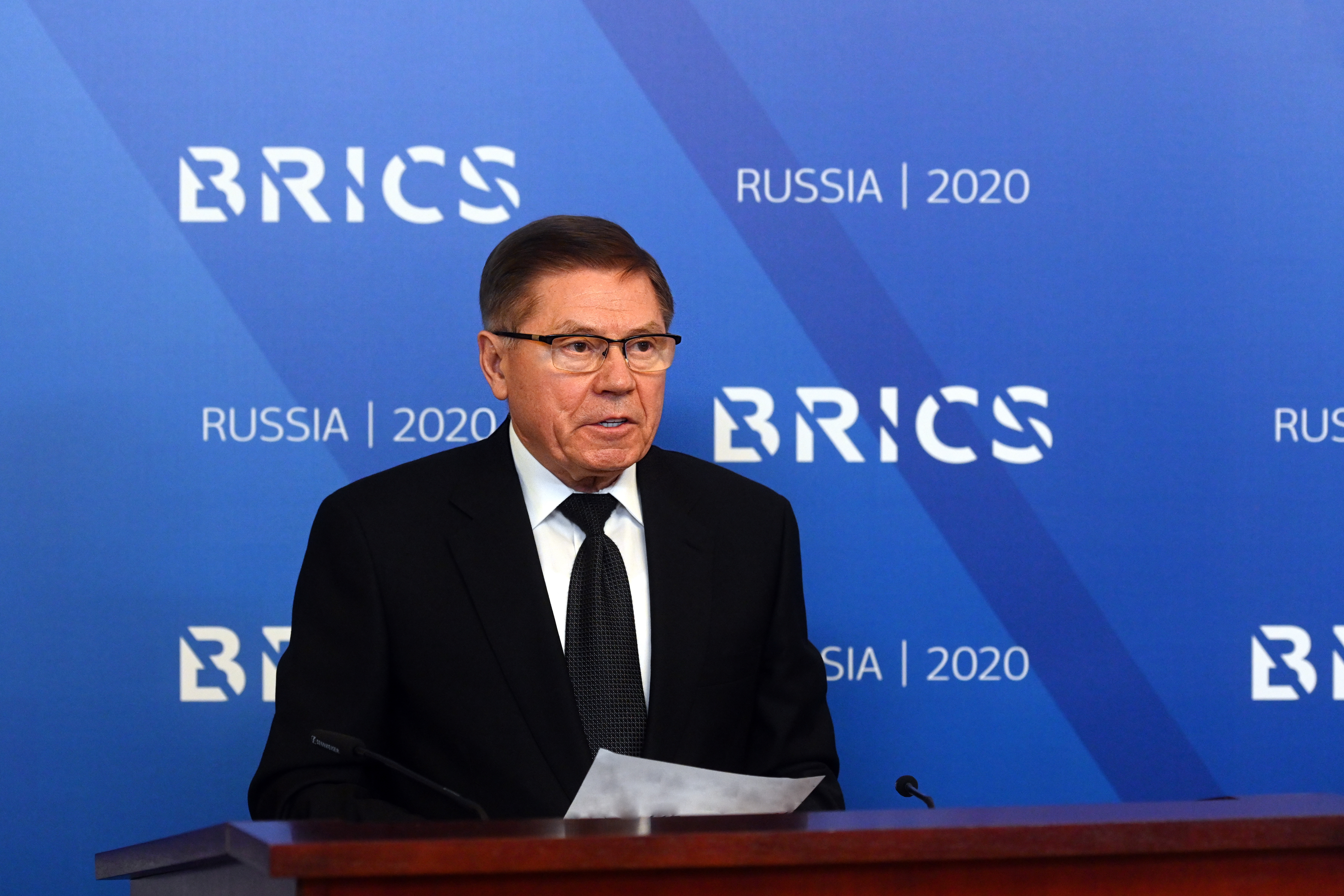 Выступление Председателя Верховного Суда Российской Федерации Вячеслава Михайловича Лебедева в режиме видео-конференц-связи на Форуме Председателей верховных судов стран БРИКС (Москва, 8 сентября 2020 года)